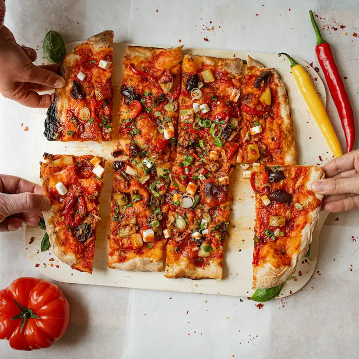 Sauerteig-Pizza zum Teilen